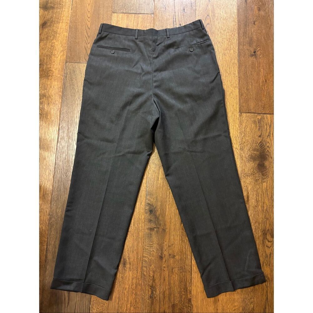 Pazoni Italy wool charcoal gray dress pants 36/30 cuffed